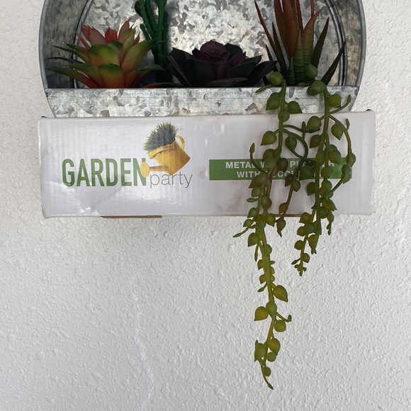 Garden Party Metal Wall Planter w/Succulent - Picture 3 of 12